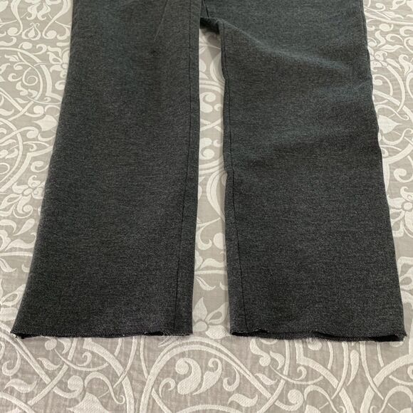 Kasper Pants Women 10 P Gray Ponte Stretch Knit Straight Leg High Waist Pullon - Picture 11 of 11